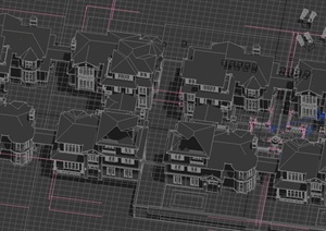 某联排别墅区建筑设计3DMAX模型