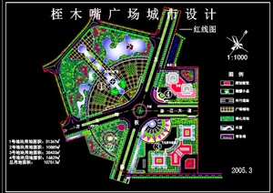 市民休闲广场景观CAD平面图