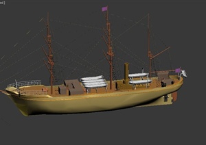 某交通工具帆船设计3DMAX模型c船