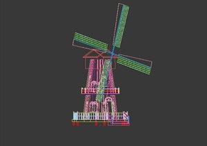 某景观节点风车雕塑设计3DMAX模型