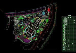 某滨河广场景观设计施工图