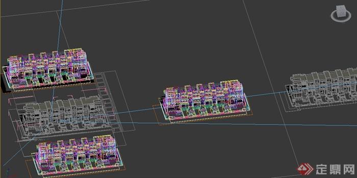 某联排住宅建筑设计3DMAX模型(1)