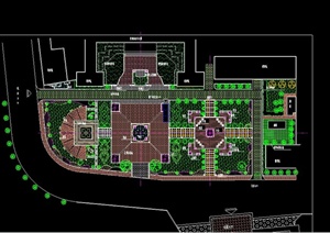 现代某广场景观设计全套施工CAD平面图