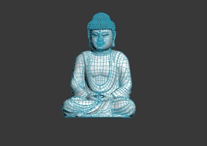 某景观节点佛祖雕塑设计3DMAX模型