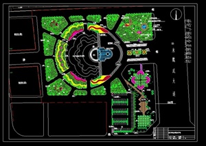 某城市世纪广场绿化及环境设计CAD总平面