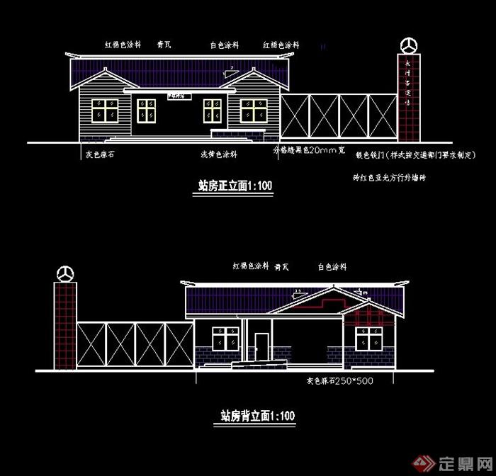 河南某小型汽车站建筑设计方案图(1)