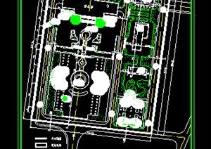 某广场总平面布置方案图（dwg格式）
