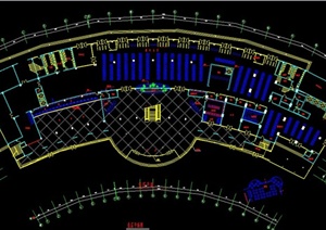 某三层客运站汽车站建筑楼层设计CAD方案图