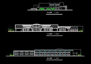 现代客运站汽车站建筑CAD方案