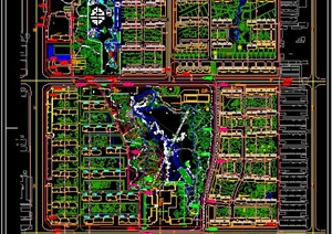 某城市住宅小区总规划CAD平面图