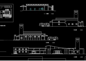 某城市现代客运站汽车站建筑设计CAD方案图