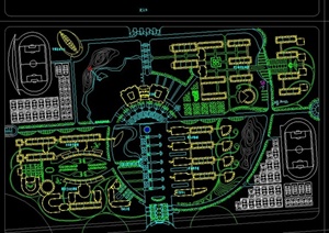 现代杭州某大学学校总体景观规划设计CAD图