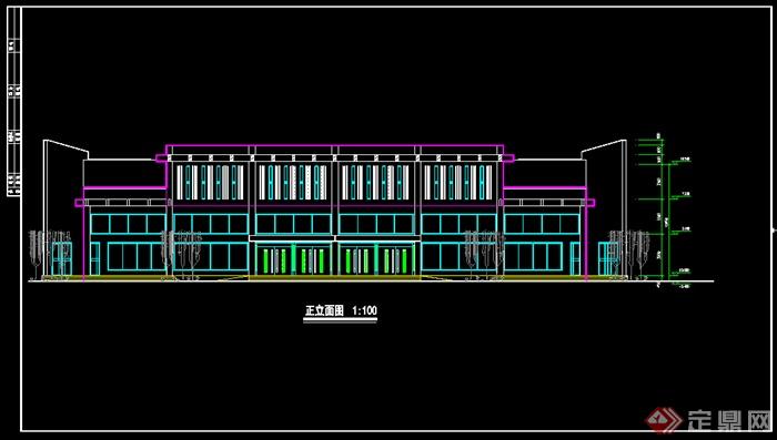 现代三层汽车站建筑设计方案（dwg格式）(1)
