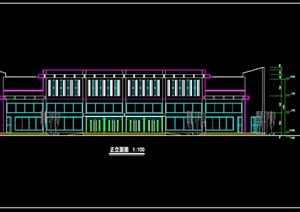现代三层汽车站建筑设计方案（dwg格式）