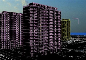现代某住宅小区建筑设计3DMAX模型