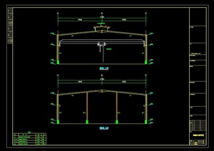 某福联公司钢结构厂房建筑设计CAD施工图