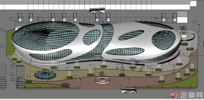 现代某客运站建筑设计全套图(2)