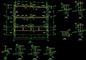 某钢结构工业厂房建筑结构图设计CAD图