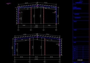 福建某地明利公司钢结构厂房建筑设计CAD图