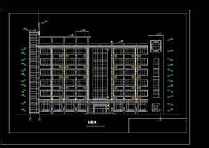 某工厂框架结构办公楼建筑设计CAD图
