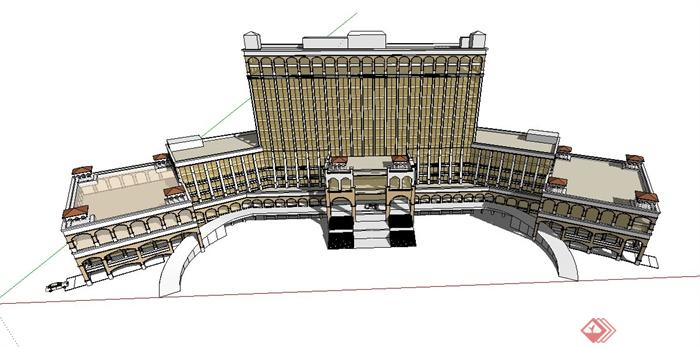 某大酒店建筑设计SU模型(1)