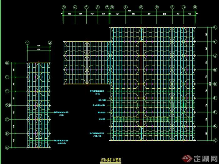 某公司钢结构工业厂房建筑设计结构图纸(2)