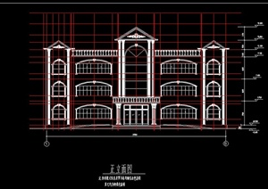 现代某工厂办公楼建筑设计CAD图