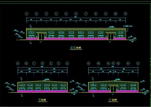 某广场钢结构厂房建筑设计CAD图