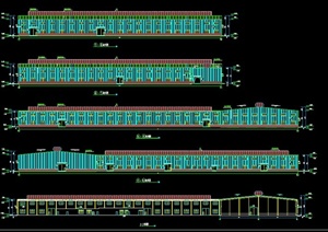 四川某石材公司车间和车棚建筑设计CAD图
