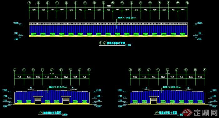 某单层钢结构厂房建筑设计结构施工图(1)