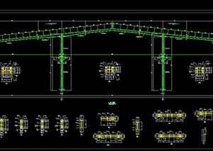 成都某公司钢结构厂房建筑设计刚架CAD图