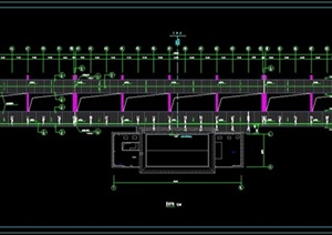 某地铁路站台钢结构建筑设计CAD图