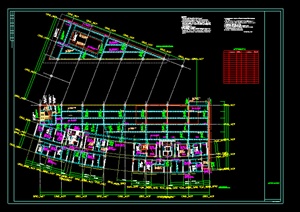 某框架结构办公楼施工图设计CAD图纸