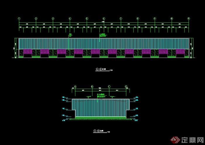 南京某金太阳石材城厂房建筑设计CAD图(1)