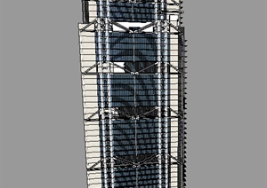 某银行办公建筑楼设计SU(草图大师)模型