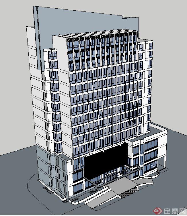 某大洋酒店建筑设计SU模型(1)