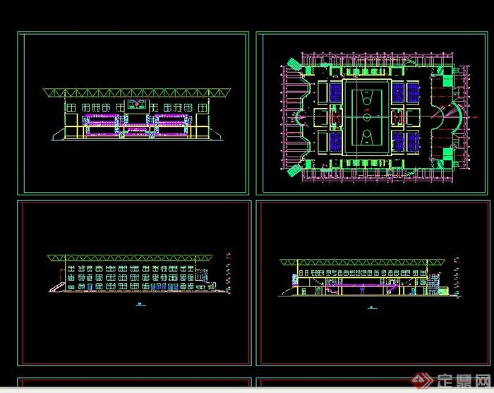 某体育馆钢结构建筑设计CAD图(1)