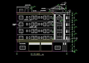 某公司宿舍楼建筑及结构图设计CAD图