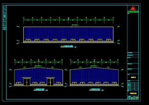 单层厂房建筑设计结构图（dwg格式）