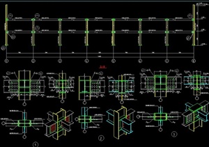 某三层商业钢框架建筑设计CAD图