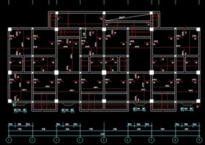 某框架结构商住楼结构设计图CAD格式