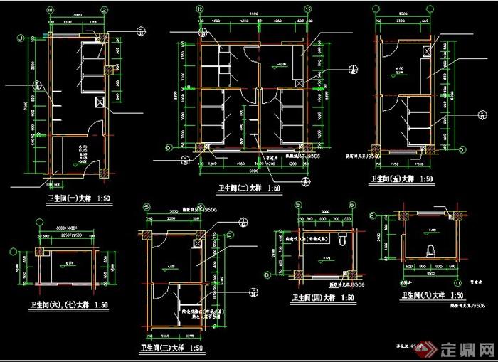 室内楼梯、电梯、卫生间设计图(3)