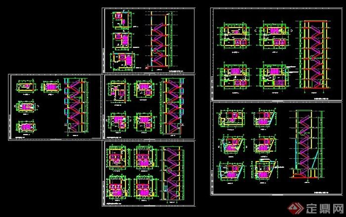 6款不同造型楼梯设计施工图(3)