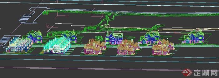 某美式别墅住宅区建筑设计3DMAX模型(2)