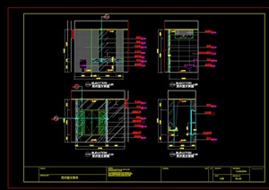 某室内节点卫生间施工图设计CAD图纸