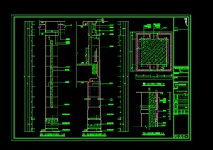 某室内节点装饰柱施工图设计CAD图纸