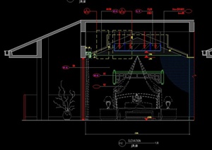 某别墅住宅空间主卧装饰设计CAD详图