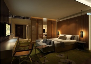 某城市大元珠海酒店室内设计CAD图与JPG效果图