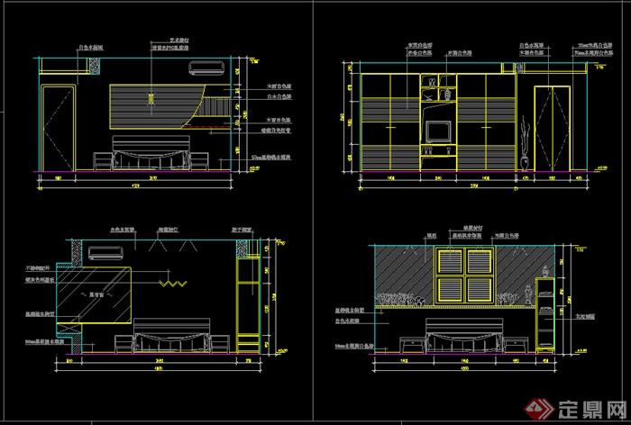 某住宅空间卧室设计CAD图纸参考