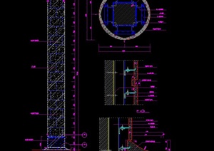 某建筑大理石包柱设计CAD详图